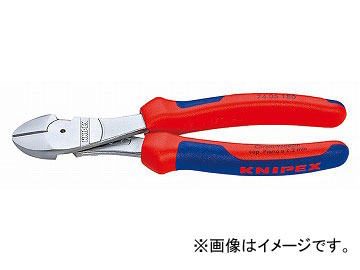 クニペックス/KNIPEX 強力型斜ニッパー 硬線用 品番：7405-160 JAN：4003773022961