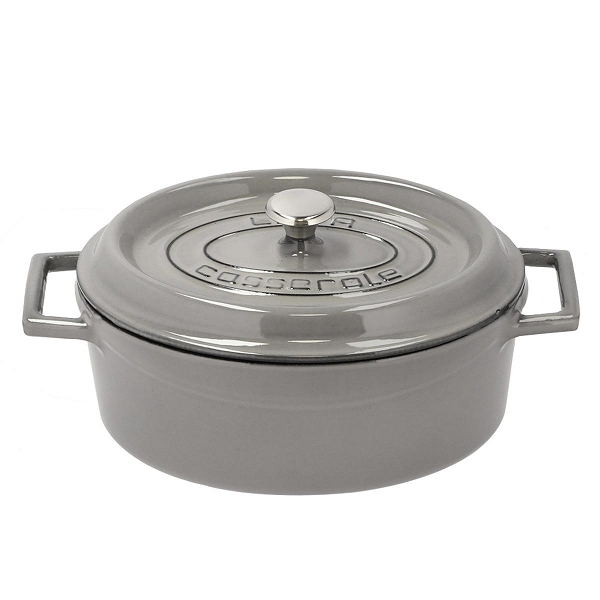 LAVA オーバルキャセロール マジョリカグレー 25cm LV0121 LAVA