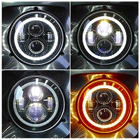 モーターファーム/Motor Farm 7インチ LEDプロジェクター ヘッドライト ウインカー付 7LED-U スズキ ジムニー JA系 ヘッドライト スズキ ジムニー JA系