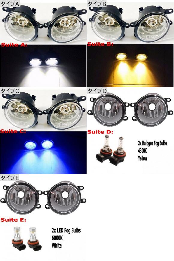 適用: トヨタ カムリ ハイブリッド JP仕様 2011 アップ 9LED チップ LED フォグ ヘッド ランプ H11 H8 12V 55W ハロゲン フォグライト タイプE AL KK 7691 AL :503563690:オートパーツエージェンシー