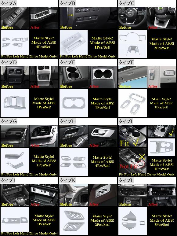 適用: 日産 X トレイル X トレイル/ローグ T33 2021 2022 エア AC 吹き出し口 リード ライト ドリンクホルダー ホイール ギア タイプD AL PP 1818 AL :505156500:オートパーツエージェンシー