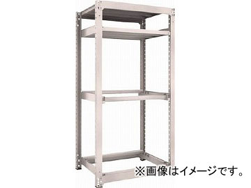 トラスコ中山 M3型中量棚 900X721XH1800 2段+タイア2段 M36372Y2(4501012) オフィス家具-工場、物流施設家具