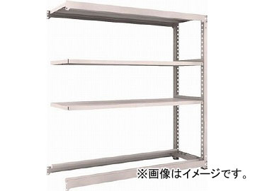 トラスコ中山 M3型中量棚 1800X571XH1800 3段+タイア1段 継ぎ合わせる M36663Y1B(4501241) 工場、物流施設家具-オフィス家具