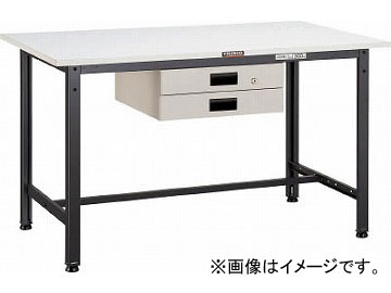 トラスコ中山/TRUSCO AE型作業台 1800X7450XH740 薄型2段引出付 DG色 AE1800UDK2DG(4543068)
