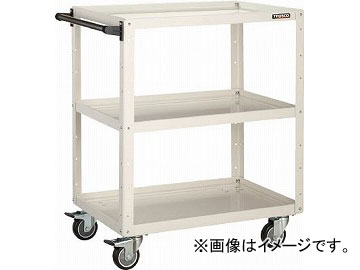 トラスコ中山/TRUSCO イーグルワゴン 600X400 ウレタン4輪自在 W色 EGW763UJW(4501942)