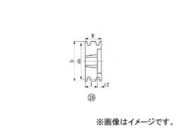 エバオン/EVERON ブッシングプーリー SPB 190mm 溝数3 SPB1903(3806286) JAN：4571314379442 :437989250:オートパーツエージェンシー