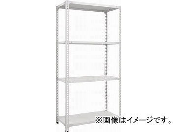 トラスコ中山 セミボルトレス軽量棚 W875XD450XH1800 4段 W色 SBL-6344-W(4845587)