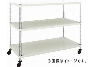 トラスコ中山 フェニックスラック 1200X600 3段 U車輪付 W色 PER-3463-U125-W(4844700)