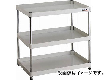トラスコ中山 フェニックスワゴン ラック型 750X500 3段 YG色 PEW-R973-YG(4885490)