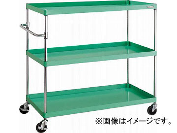 トラスコ中山 フェニックスワゴン 1200X600XH1200 3段 YG色 PEW-12123-YG(4881958)