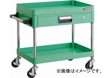 トラスコ中山 フェニックスワゴン 600X400 薄型1段引出付 W色 PEW-662Z-W(4882598)