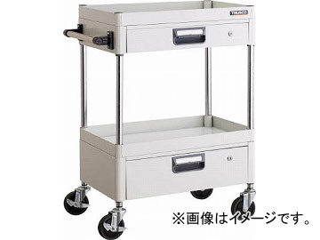 トラスコ中山 フェニックスワゴン 600X400XH880 引出付 W色 PEW-963VZ-W(4884345)
