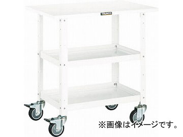 トラスコ中山 バーディワゴン 600X400 天板付 ウレタン車輪 YG色 BDW-962TU-YG(4749812) JAN：4989999310801