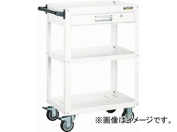 トラスコ中山 イーグルワゴン 750X500 引出付 ウレタン車輪 YG色 EGW-773VU-YG(4749065) JAN：4989999299984