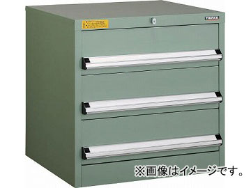 トラスコ中山 VE6S型キャビネット 600X550XH600 引出3段 VE6S-608(4790821)