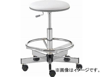 ウチダ クリーンルームチェア CL-250 ビニールレザー グレー 5-310-0025(4561759) JAN：4951754273942