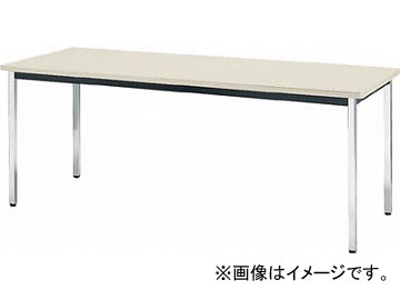 トラスコ中山 会議用テーブル 1800X750XH700 角脚 下棚無し NG TDS-1875_NG(4646533) JAN：4989999767001