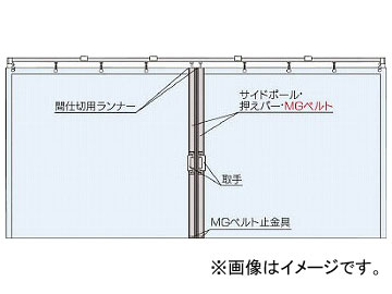 岡田 大型間仕切ポールセット（D40用）両開セット 2.5m 90NW25(7596227) 入数：1セット(1組)