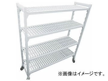 CAMBRO 可動ユニット プレミアム移動式シェルフ（ベンチ4段） CSUR44606V(7686111)