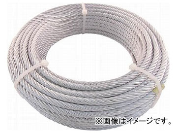 トラスコ中山 JIS規格品メッキ付ワイヤロープ（6×19）φ6mm×30m JWM-6S30(7599498)