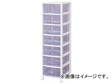 IRIS スーパークリアチェスト 白いこと/読みやすい青碧 7段手あい SCE-070-BL(4943678) 家具、インテリア-オフィス収納-保管庫