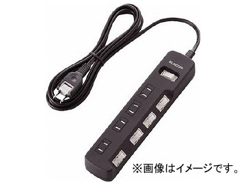 エレコム 一括＆個別スイッチ付 雷ガードタップ T-K8A-2450WH(7730888)