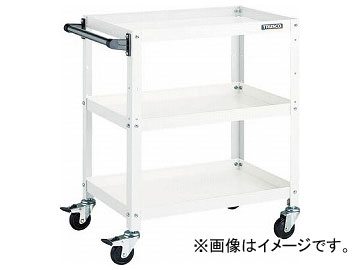 トラスコ中山 ラビットワゴン 600×400 ハンドル付 ゴム車輪 W色 RBW-763H W(8183171)