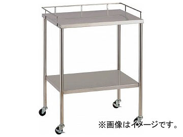 トラスコ中山 SUS304ワゴン 上下3方手摺付き 600×450 SCW-3B(8189445