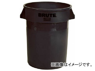 エレクター ラバーメイド ラウンドブルートコンテナ スリット付き 75.7L ブラック 1779734(7784554)