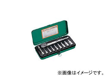 前田金属工業/TONE ヘキサゴンソケットレンチセット 吋目 10pcs HB3082(3964370) JAN：4953488202403 :438210540:オートパーツエージェンシー