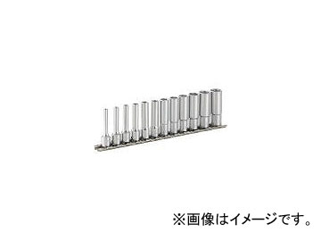 前田金属工業/TONE ディープソケットセット(6角・ホルダー付) 12pcs HSL212(3956393) JAN：4953488193428