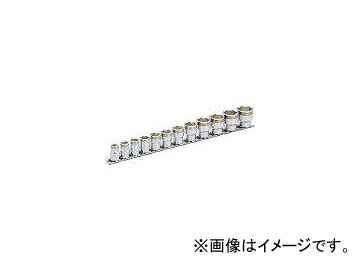 前田金属工業/TONE ナットキャッチソケットセット(6角・ホルダー付) 12pcs HSC312(3964574) JAN：4953488199154 :438216620:オートパーツエージェンシー