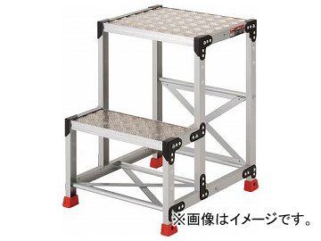 トラスコ中山/TRUSCO 作業用踏台 アルミ製・縞板タイプ 天板寸法500×400×H700 TSFC257(3365123) JAN：4989999013955