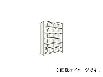 トラスコ中山/TRUSCO 軽量棚 縦仕切前当付 W875×D300×H2100 3列6段 73V57 NG(5034132) JAN：4989999724226