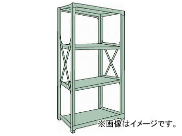トラスコ中山/TRUSCO R3型中量棚 1500×600×H1800 4段 単体 R36564(5051762) JAN：4989999738919