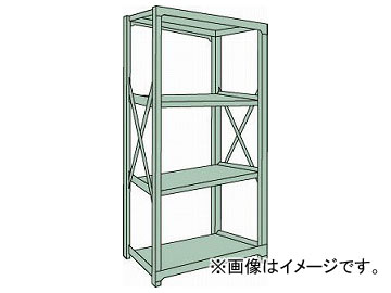 トラスコ中山/TRUSCO R3型中量棚 1800×450×H1800 4段 単体 R36654(5051690) JAN：4989999738995