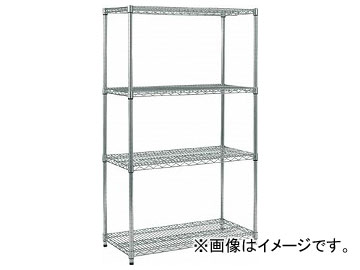 トラスコ中山/TRUSCO ステンレス製メッシュラック H1533×W605×D457 4段 TSM5244(3526950) JAN：4989999825367
