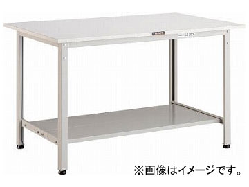 トラスコ中山/TRUSCO AE型作業台 900×600×H740 下棚2枚付 W色 AE0960LT2W