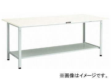 トラスコ中山/TRUSCO AE型作業台 1800×900×H740 下棚2枚付 W色 AE1809LT2W