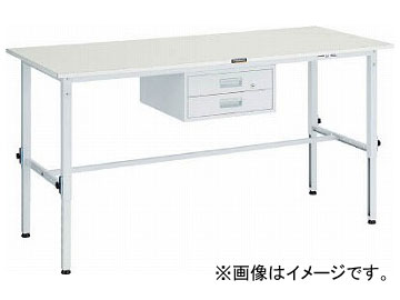 トラスコ中山/TRUSCO AEM型高さ調節作業台 1800×900 2段引出付 W色 AEM1809F2W