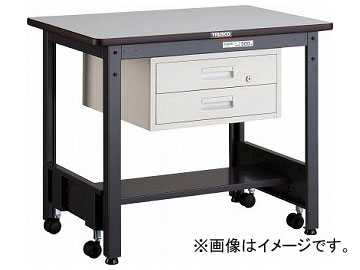 トラスコ中山/TRUSCO CFWR型作業台 900×600×H740 2段引出付 CFWR0960F2(2779773)