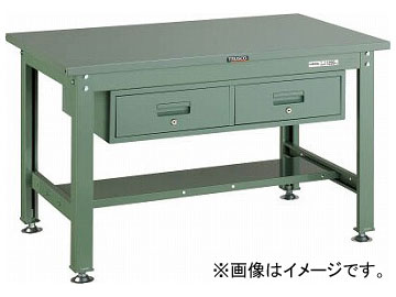 トラスコ中山/TRUSCO SHW型作業台 1200×750×H740 2列引出付 SHW1200FL2 GN(2891859) JAN：4989999641646
