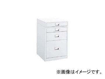 トラスコ中山/TRUSCO 作業台用サイドキャビネット 4段 W色 UDC11101W