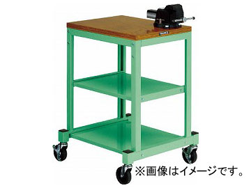 トラスコ中山/TRUSCO BN型小型作業台 バイス付 450×600 キャスター付 YG色 BN4560ACV8NYG
