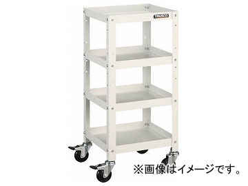 トラスコ中山/TRUSCO ラビットワゴン 360×360 ゴム車輪 W色 RBW834W(3663302)