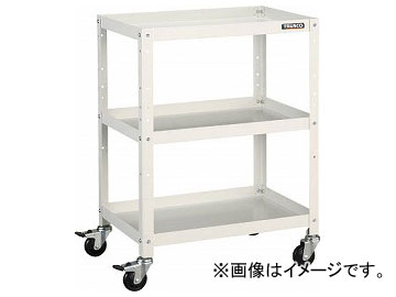 トラスコ中山/TRUSCO ラビットワゴン 600×400 ゴム車輪 W色 RBW863W(3663566)