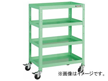 トラスコ中山/TRUSCO ラビットワゴン 600×400 ゴム車輪 YG色 RBW964YG(3663779)