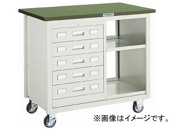トラスコ中山/TRUSCO VD型引出付大型ツールワゴン 1000×600×H880 NG VD205 NG(5123402) JAN：4989999795578