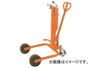 トラスコ中山/TRUSCO ドラム缶運搬車 250kg 油圧式 820×800×H1050 TDT250(2852471) JAN：4989999690323