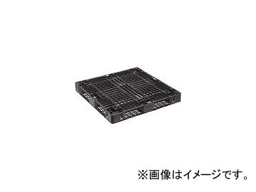 日本プラパレット 輸出梱包用パレット(フック付)黒 EXA1311F 黒 EXA1311FBK